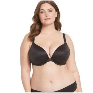Lane Bryant Cacique Bra Intuition Backsmoother Plunge Black Size 46DDD